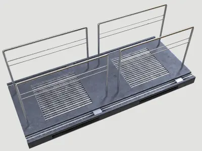 LowPoly Platform bridge MODEL Element1 Low-poly 3D model