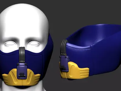 gas mask high poly sculpt 3d printable ver 6 3D model 3D model