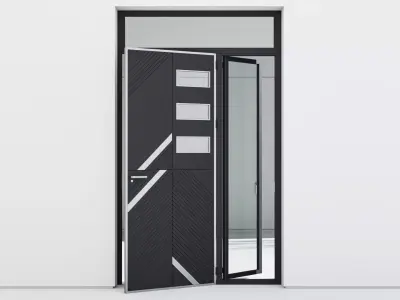 Aluminium door 302 3D model