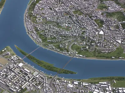 Nizhny Novgorod - 3D City Model Low-poly 3D model