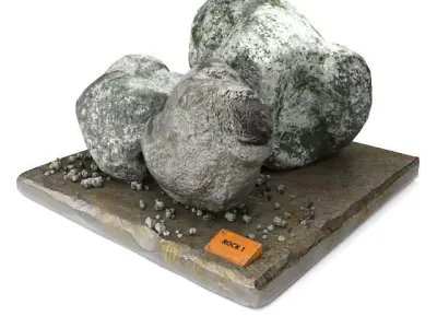 Rock low polygon Low-poly 3D model