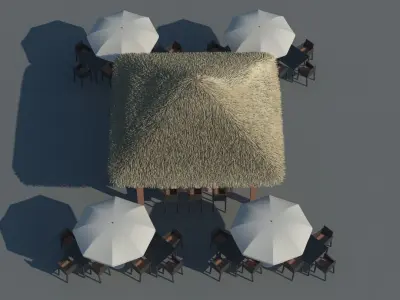 Tiki Beach Bar 3D model