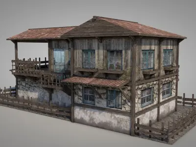 Anatolian Village House 8 Low-poly 3D model