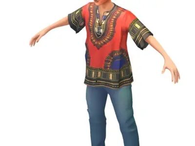 Cartoon High Poly Subdivision Avatar 021 3D Model Low-poly 3D model