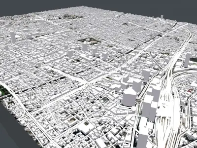 Cityscape Nagoya Japan 3D model