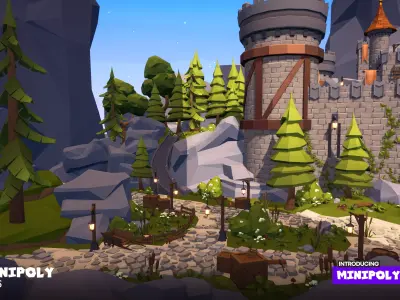 Minipoly Series - Mythic Castle  Low-poly 3D model