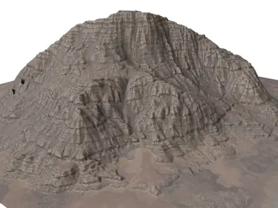 Mountain Desert Low Poly Terrain Rock - 4 OBJ included Low-poly 3D model purchase