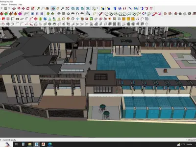 Explore 3D Apartment Houses and Master Plan sketchup model 3D model
