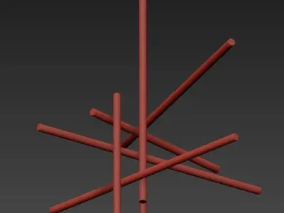 Suspension Medium Chandelier 3D model