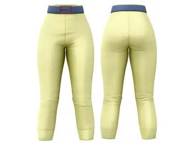 Lime Retro Casual Outfit Pants Top Shoes Low-poly 3D model