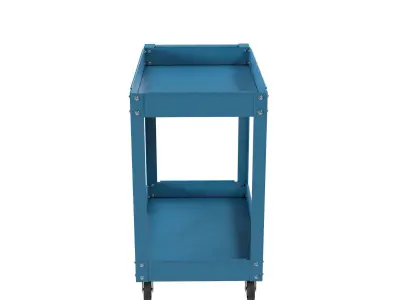 Cart blue painted Low-poly 3D model