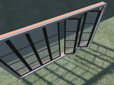 Bifold Patio Door Low-poly 3D model