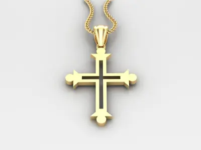 Cross Light Gold 4CP033 3DM STL 3D print model