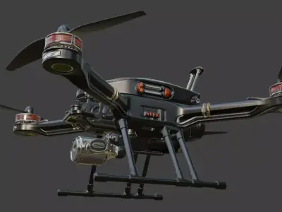 Hexacopter Drone 3D Model 3D model