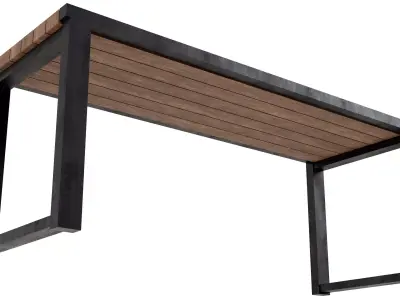 Park Bench 07 Low-poly 3D model