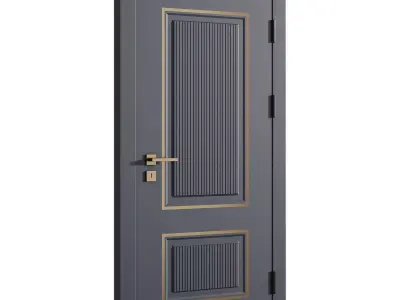 Interior door 8 Low-poly 3D model