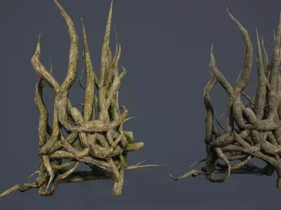 Roots PBR v3 Low-poly 3D model