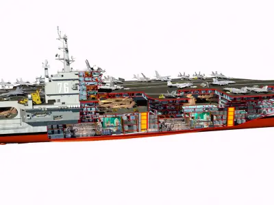  CVN76 Aircraft Carrier Cutaway 