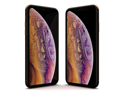 Apple iPhone XS Gold Low-poly 3D model