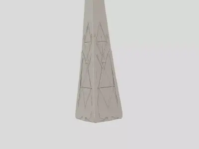 Fantasy Stone Arcane Obelisk for 3D print Low-poly 3D model