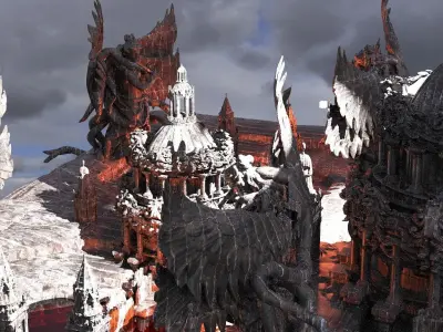 Rome inspired Dark Fantasy Kit bash 2 3D model