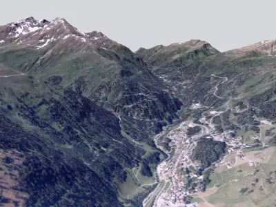  Mountain landscape  3D model