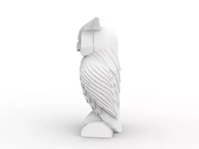 Owl Low-Poly 3D Printable 3D print model