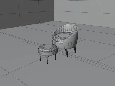 Sofa Chair 3D MODEL  Free low-poly 3D model