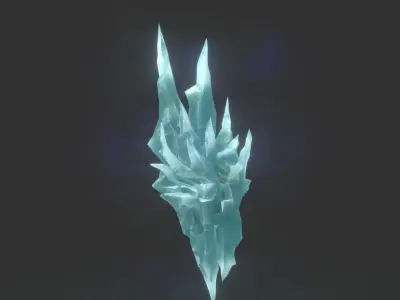 Low poly Sharp Ice Modular 210916 Low-poly 3D model