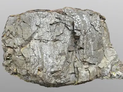 3d scanned cliff face J 3D model