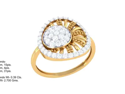 Women Ring  Render 3dm STL OBJ FBX Details 3D print model 294