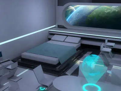 Sci Fi Room 3D model