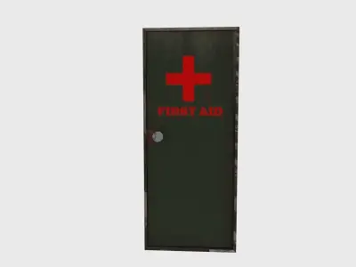 First aid cabinet  Low-poly 3D model
