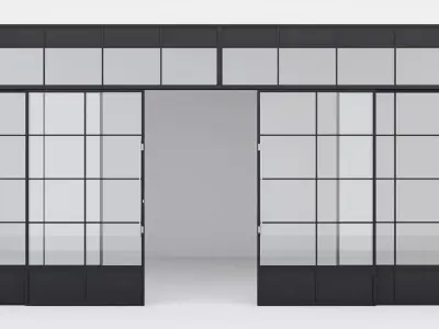 Aluminium door 12 3D model