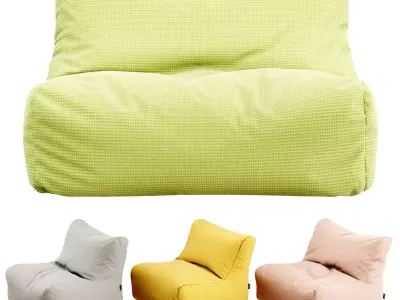 Bean bag Sofa Seat Waves 3D model