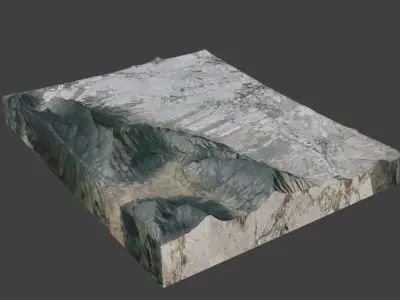 Himalchuli Mountain Low-poly 3D model