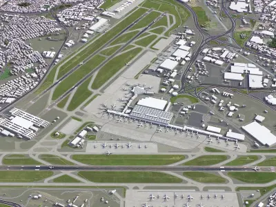 Istanbul Ataturk Airport Low-poly 3D model