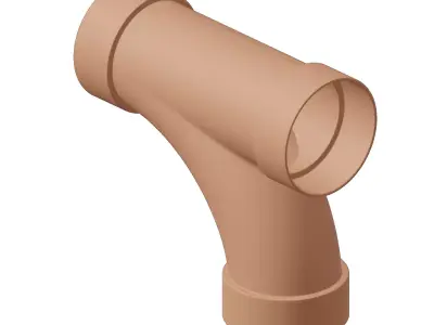 Plastic Plumbing Long Sweep Y Toy 3D model