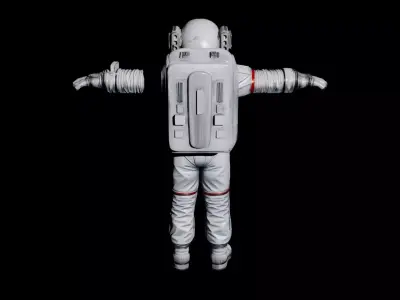 ASTRONAUT SPACESUIT CHARACTER HIGH QUALITY T POSE MODEL 3D model