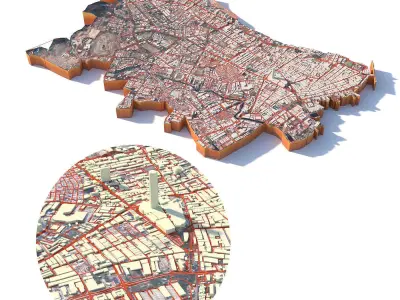 George Town in Penang Island Malaysia 3D model
