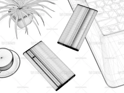 XIAOMI MIX Alpha---C4D modeling rendering 3D model