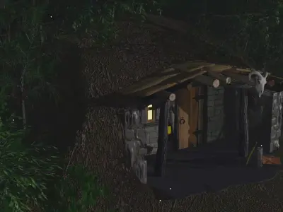 Hunted dugout 3D model