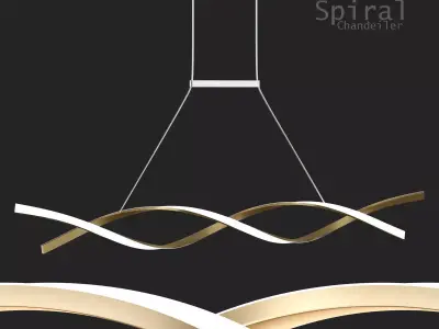 Modern Spiral Chandelier 3D model
