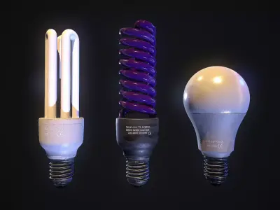 Energy Saving Lamp 3D model purchase