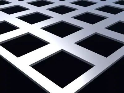 Perforated panel with 49 percent opening 25O119 3D model