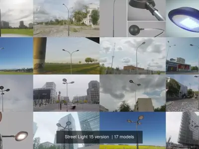 Street Lights Version 15 3D Model Pack