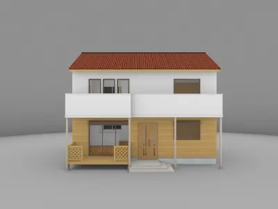 House model for background 39 Low-poly 3D model