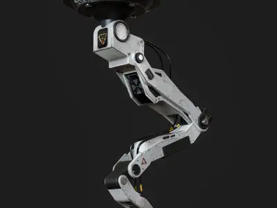 Sci-Fi Robot Arm Low-poly 3D model