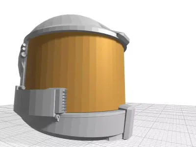 Sci-fi Action figure Helmet 3D print model
