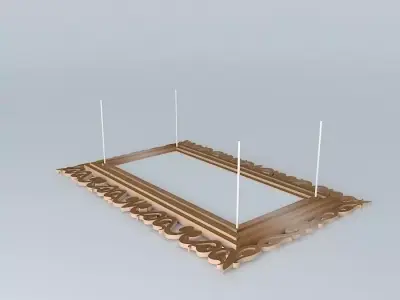 Pendant chandelier Frame Retro Free 3D model